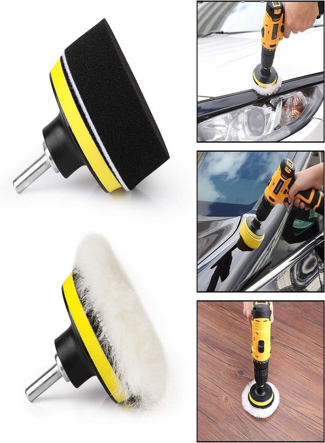 CUBIZ Premium 2025 Car Foam Drill 3-Inch Buffing Pads, 11 Polishing Pads Kit, Compound Automotive Polisher Car Wash Cleaning Tools, Sealing Glaze, Foam Pads Of Drill Polisher Attachment - Image 2